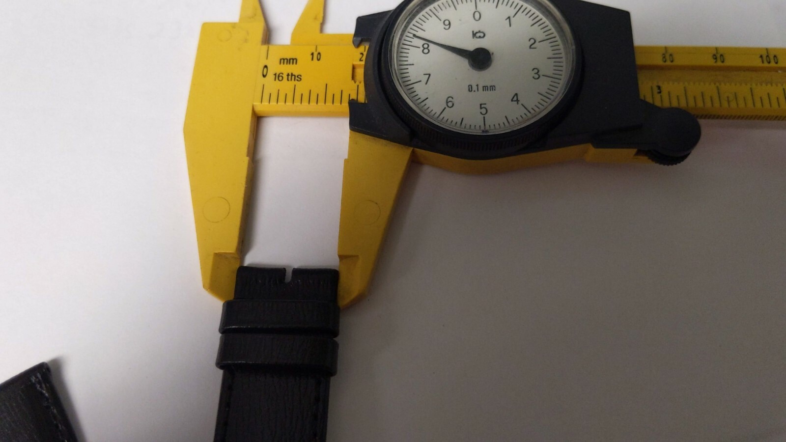 Montblanc Band BLACK with BLACK stitch, LEATHER with soft underside.genuine,22mm