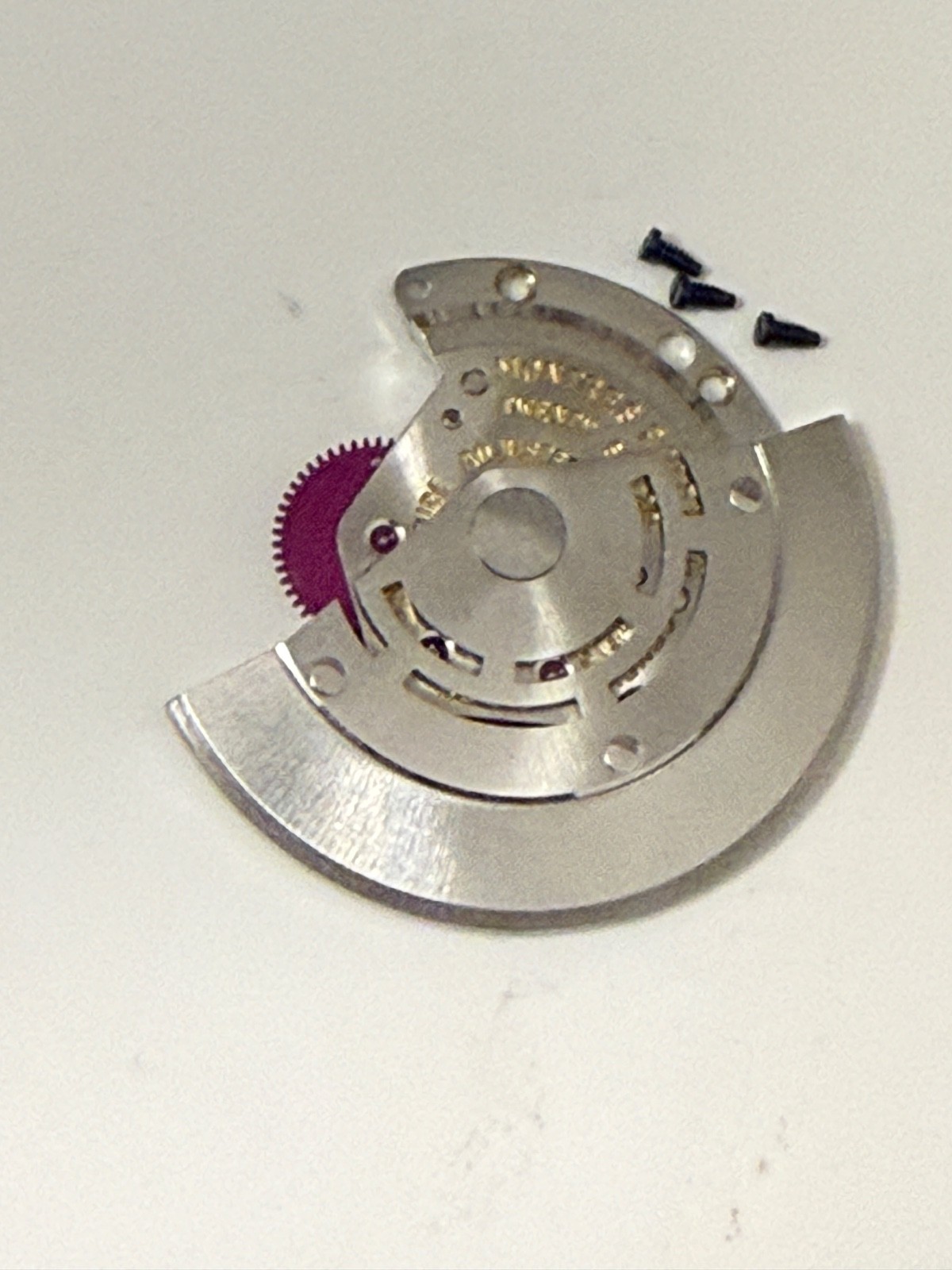 Genuine Vintage Rolex Cal 1556 Rotor Automatic bridge Complete perfect + screw