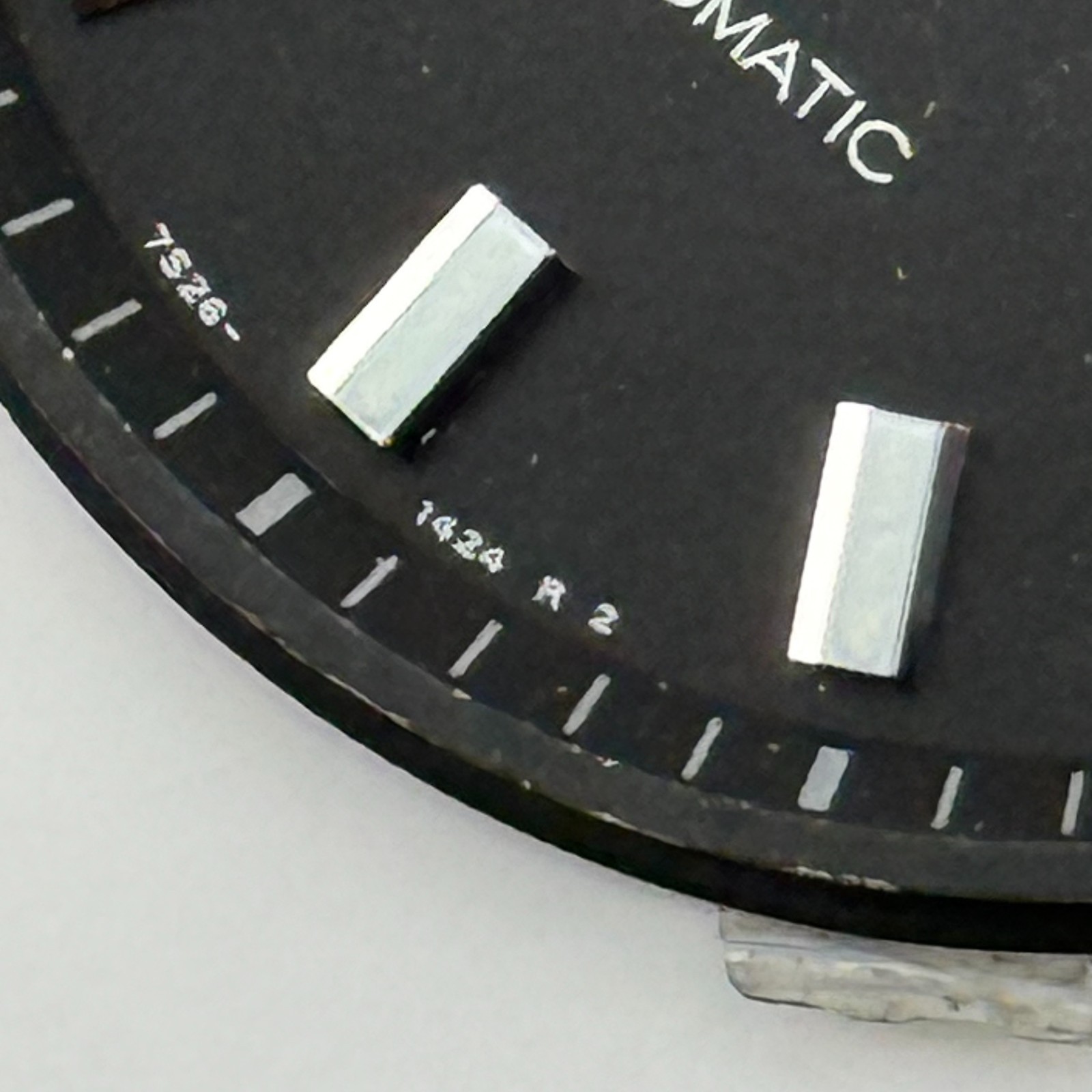Seiko 7526-1424 Watch Dial Automatic Black Japan Spare Parts Repair 28.5mm