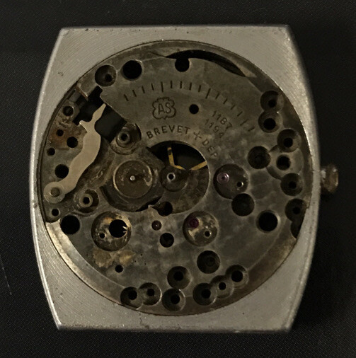 Vintage 17 jewel AS 1187 1194 Movement & Middle Case Parts/restore