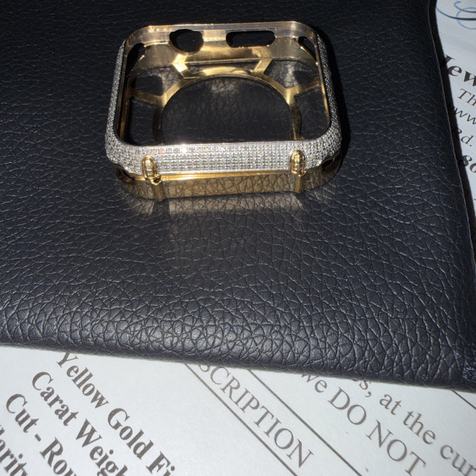 Yellow Gold Finish Genuine Diamond Bezel 2.5 Carat SI-1 Preowned Fits Series 1-3