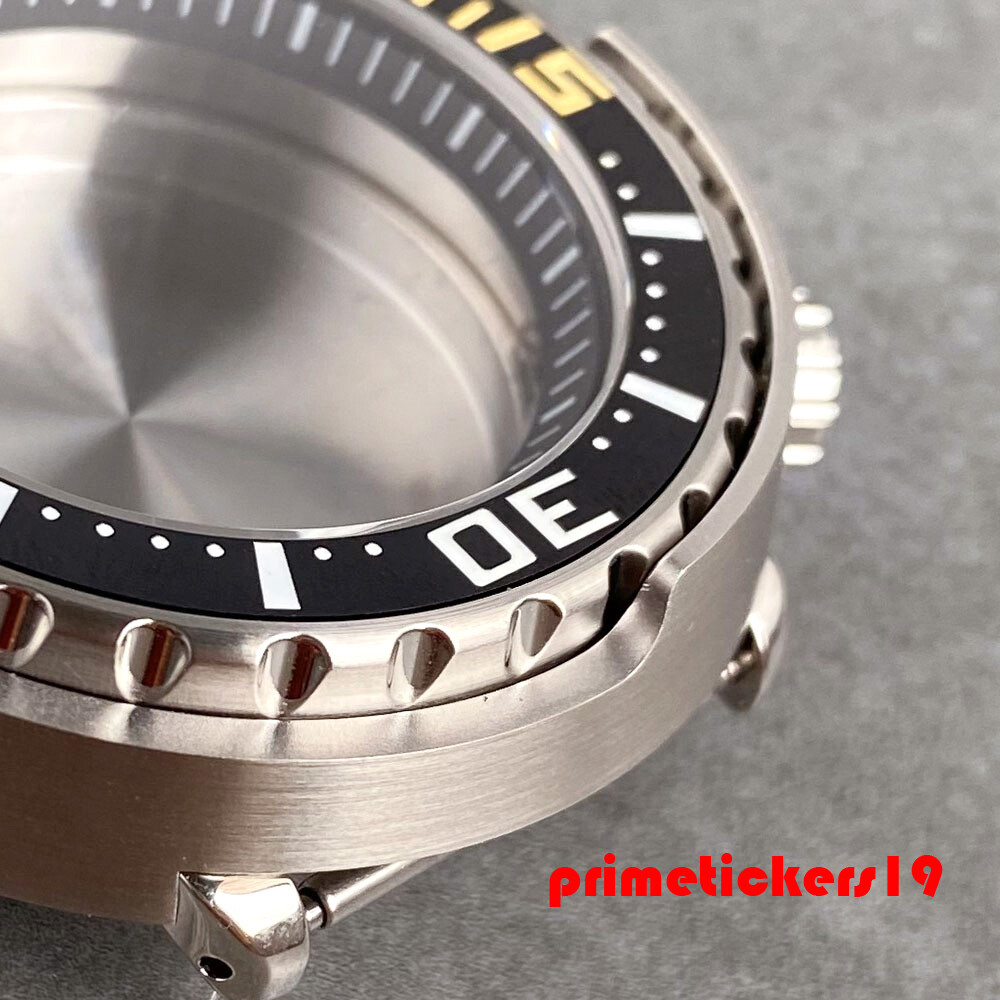 46.5mm Stainless Steel Watch Case Sapphire 4 o’clock Crown Fit NH35 NH36 NH34
