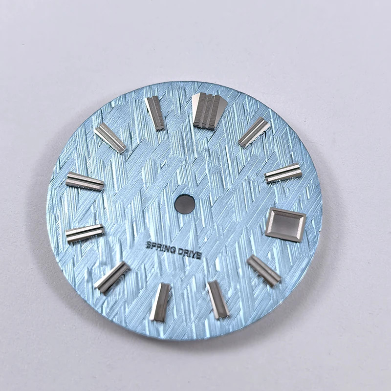 No Date Ice Forests Dial 28.5mm for NH34 NH35 Movement Blue Lume/no Lume SKX007