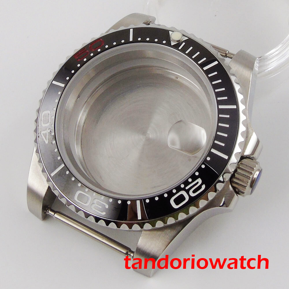 Bliger 40mm watch case fit NH35 NH36 MIYOTA movement steel ceramic bezel insert