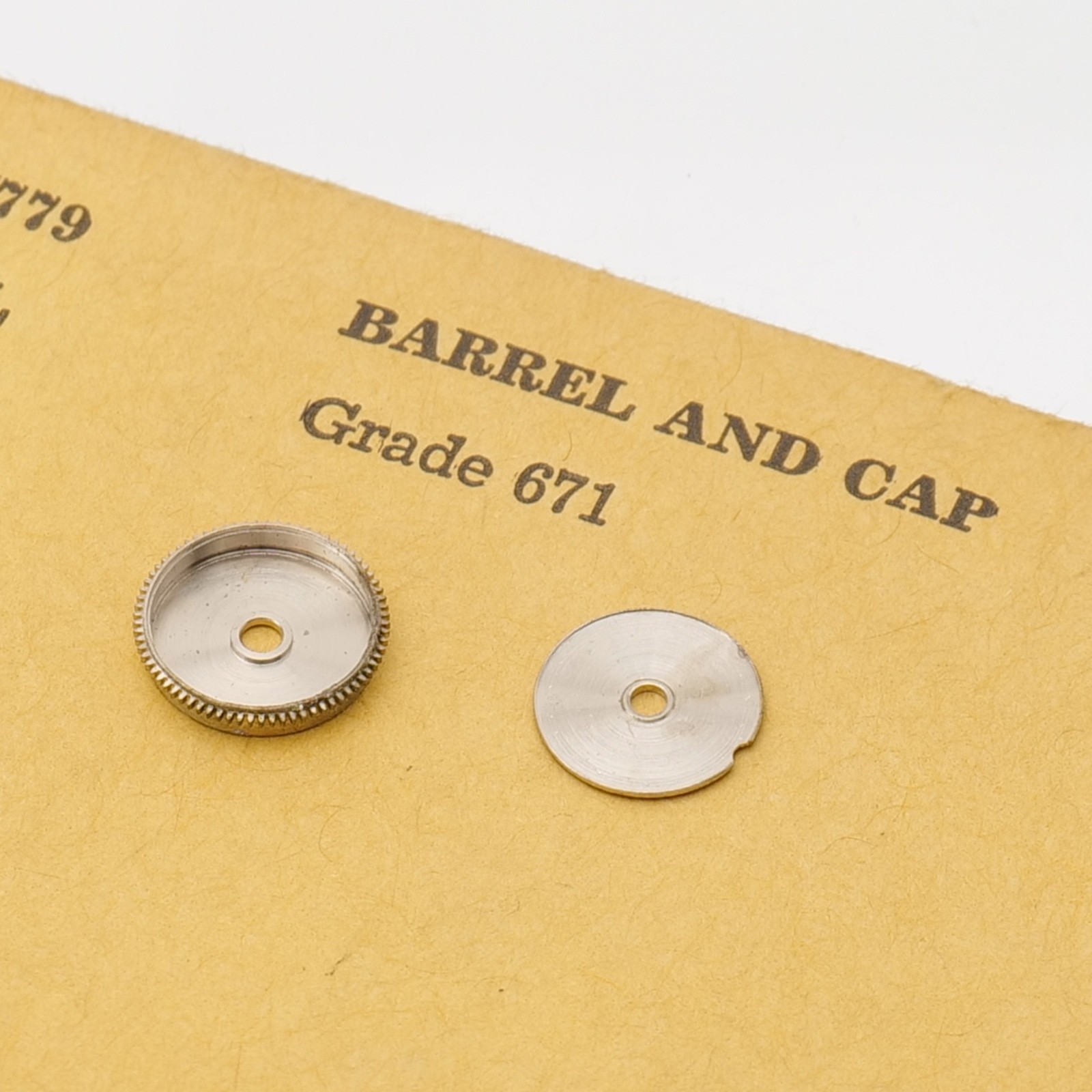 Hamilton 115779 Watch Barrel & Cap Part New Old Stock Fits Grade 671 (G18D13)