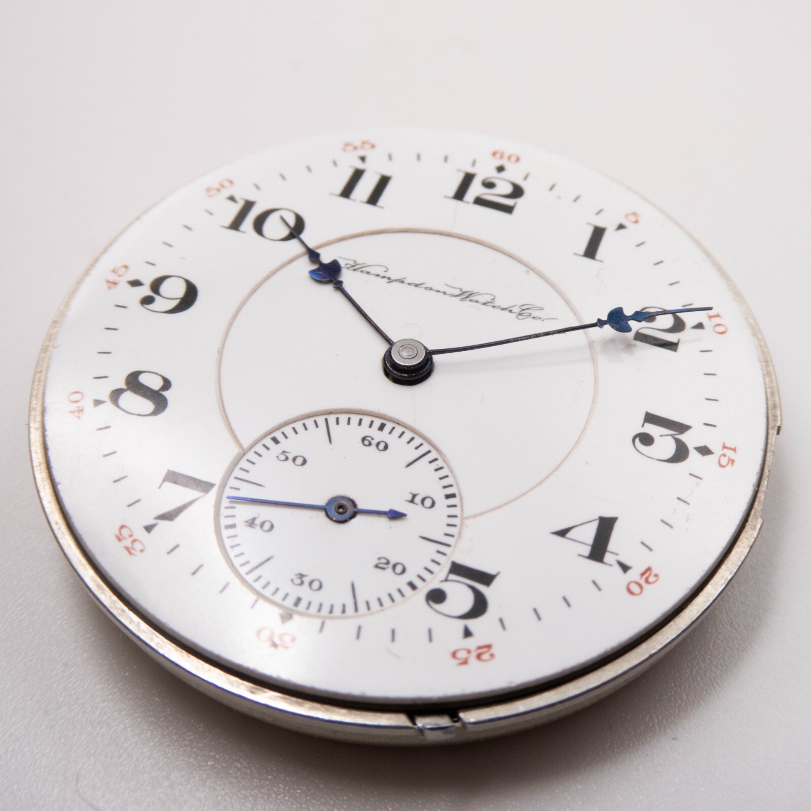 Hampden Dueber Grand 12-Size 17-Jewel Antique Pocket Watch Movement, Keeps Time