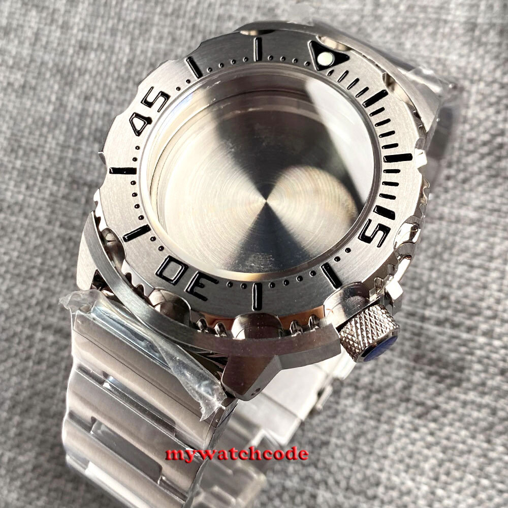 20ATM 42MM Sapphire Glass Monster Watch Case Bracelet Fit Japan NH34 NH35A Nh36A