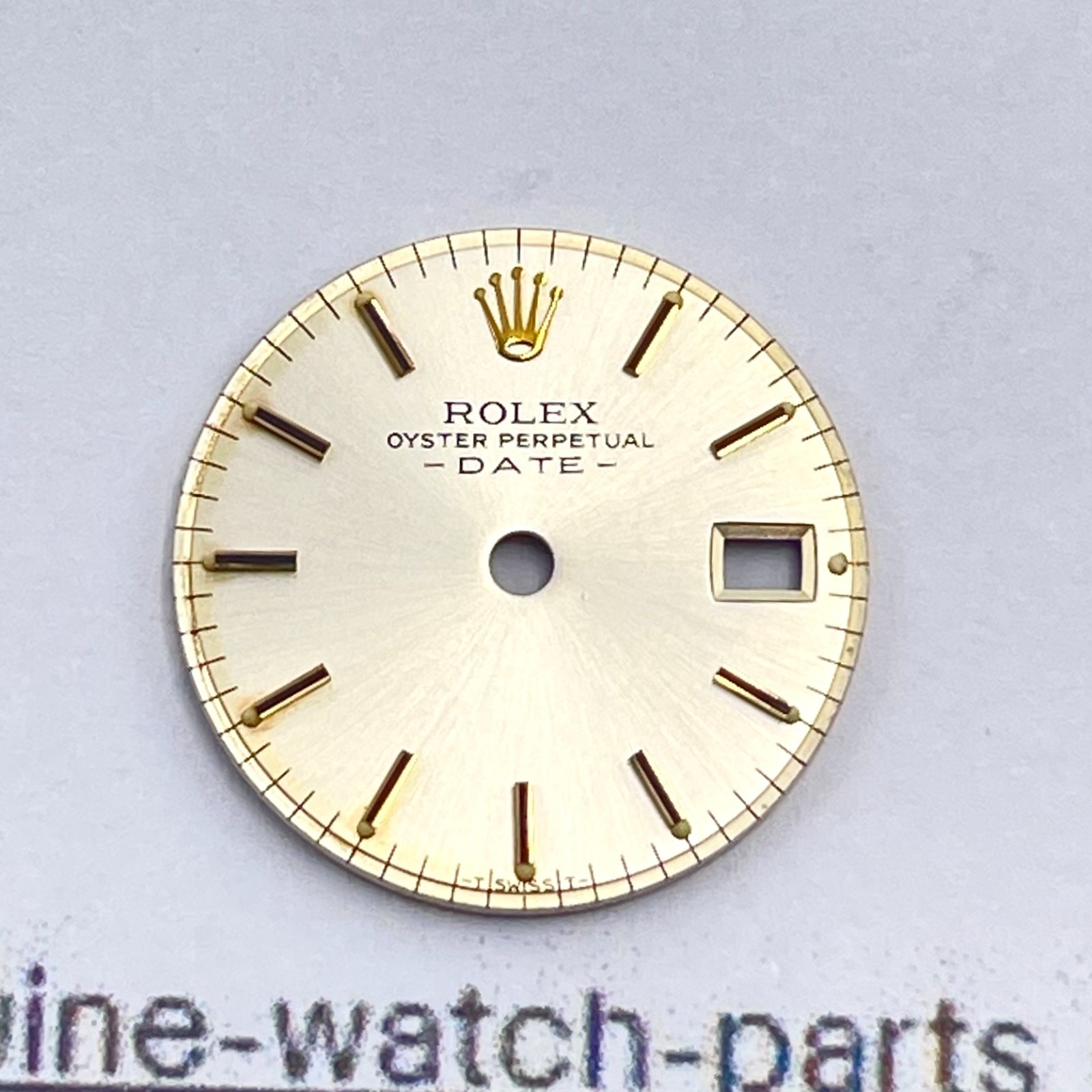 Genuine Rolex Date 26mm Lady Datejust 6917 6916 Stick Gold Baton Silver Dial