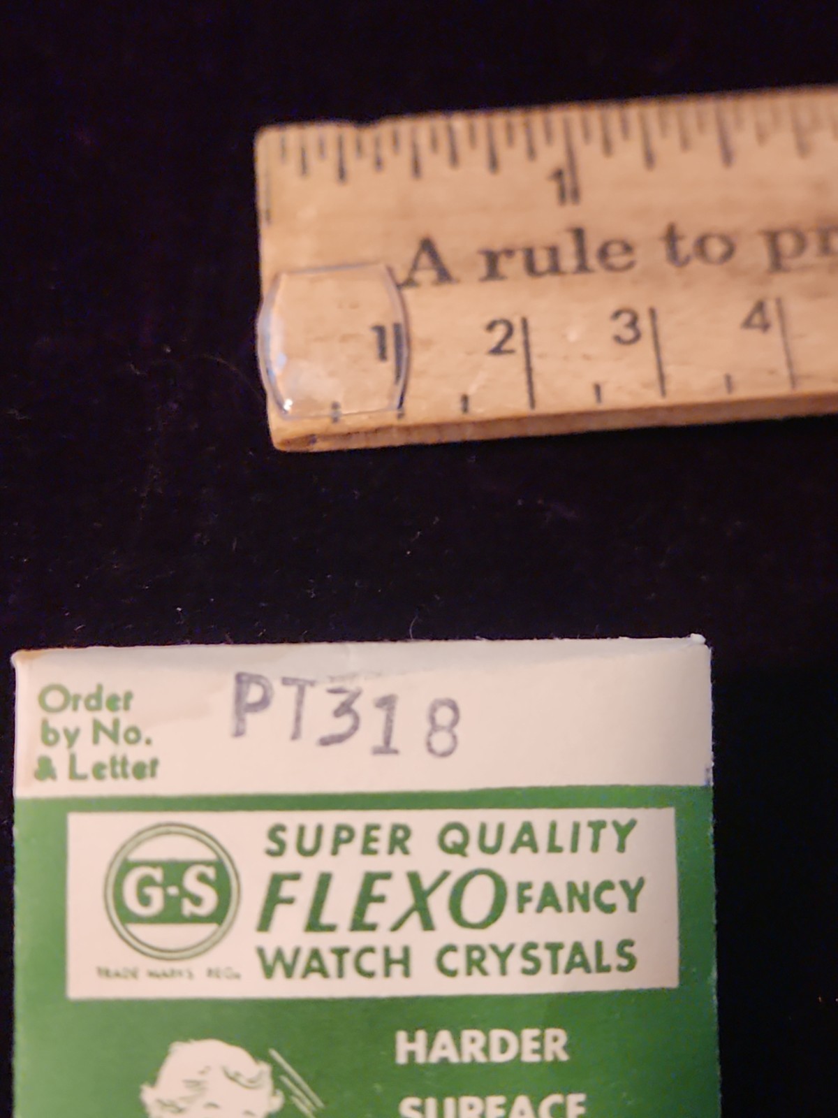 Germanow-Simon Mach (GS) PT318 Watch Crystal NOS Part Flexo