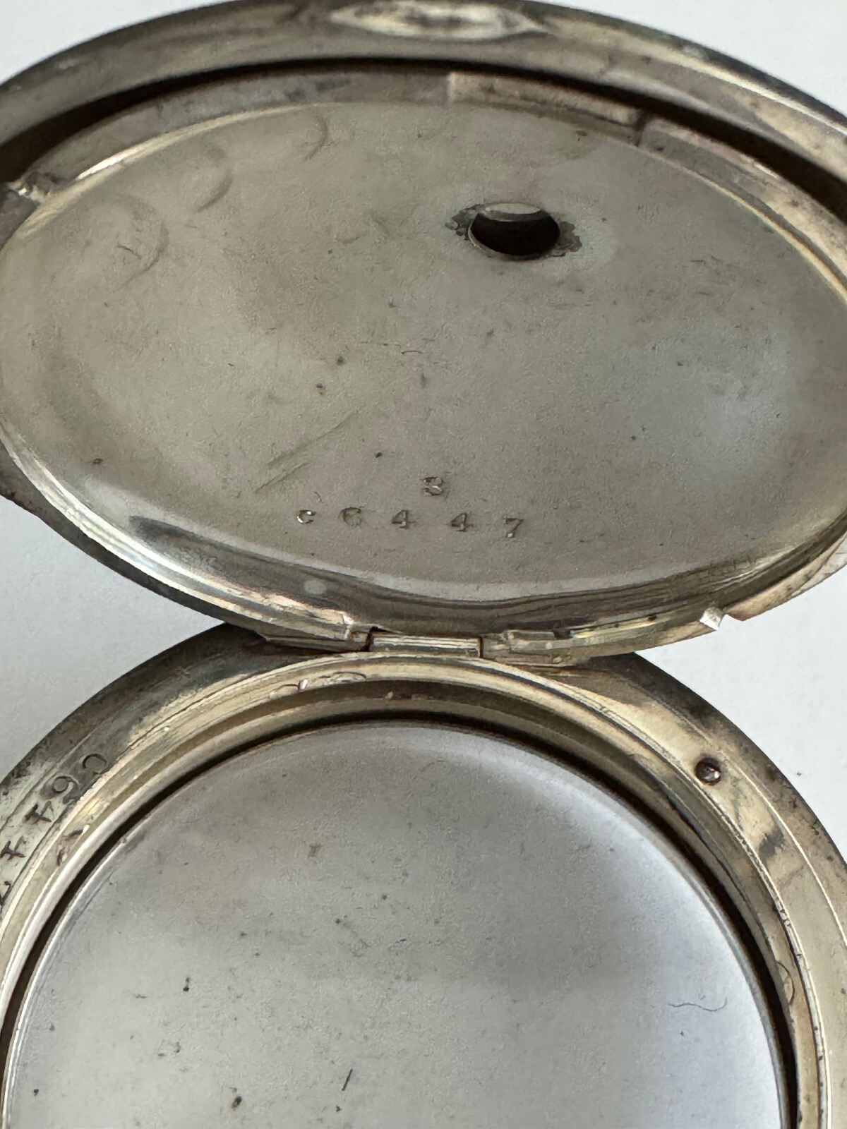 VINTAGE 18 SIZE FAHY’S NO.1 COIN SILVER POCKET WATCH CASE KEY WIND KEY SET