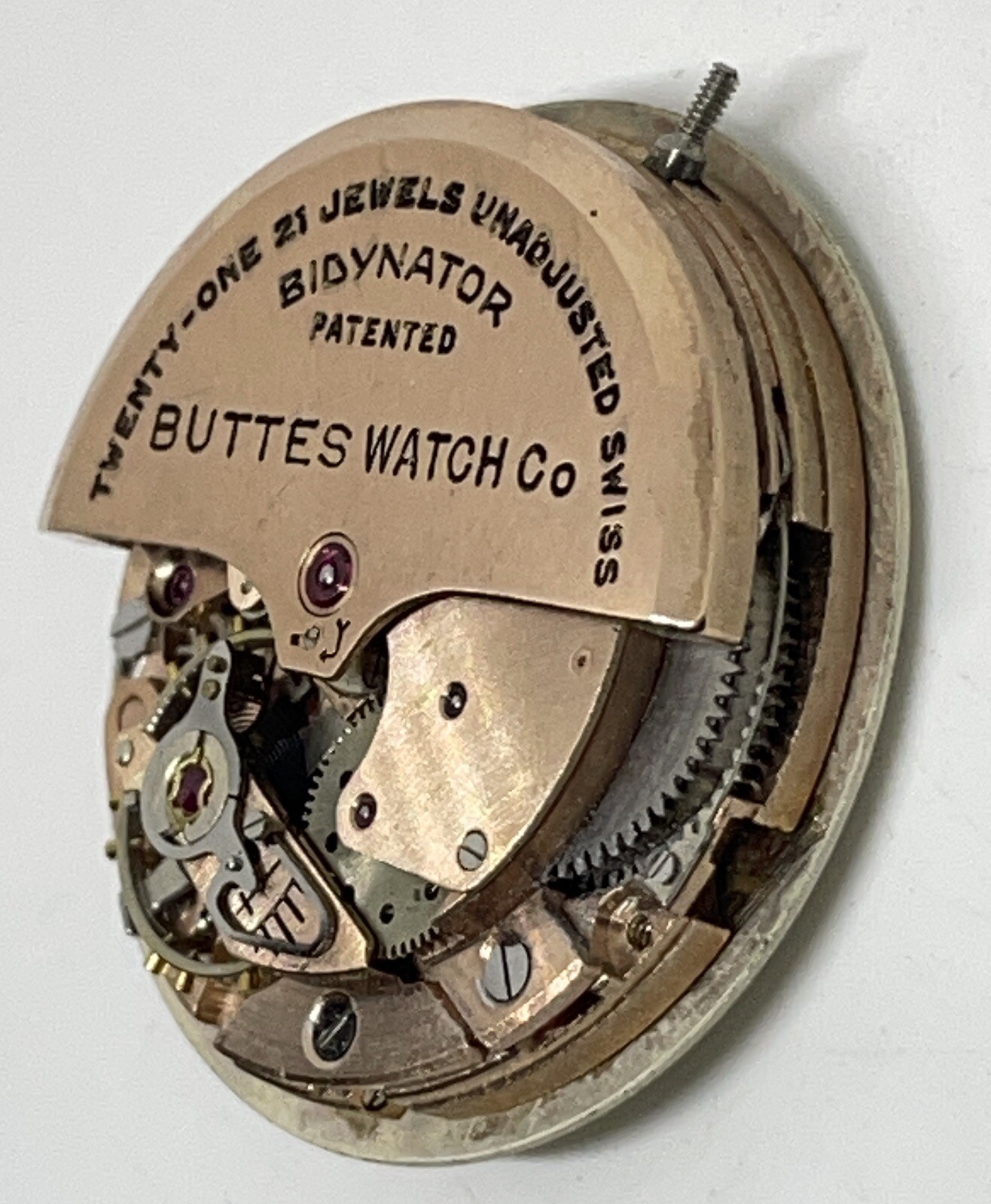 BWC AUTOMATIC MOVEMENT/BUTTES WATCH CO 21 Jewels Incabloc Swiss Runs