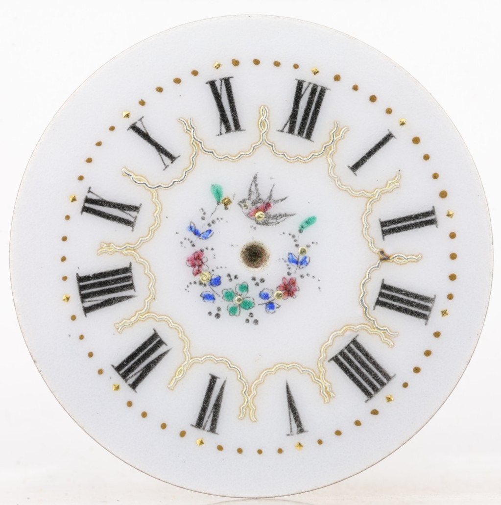 FANCY PAINTED NOS PORCELAIN WATCH DIAL 26.1mm (HL)