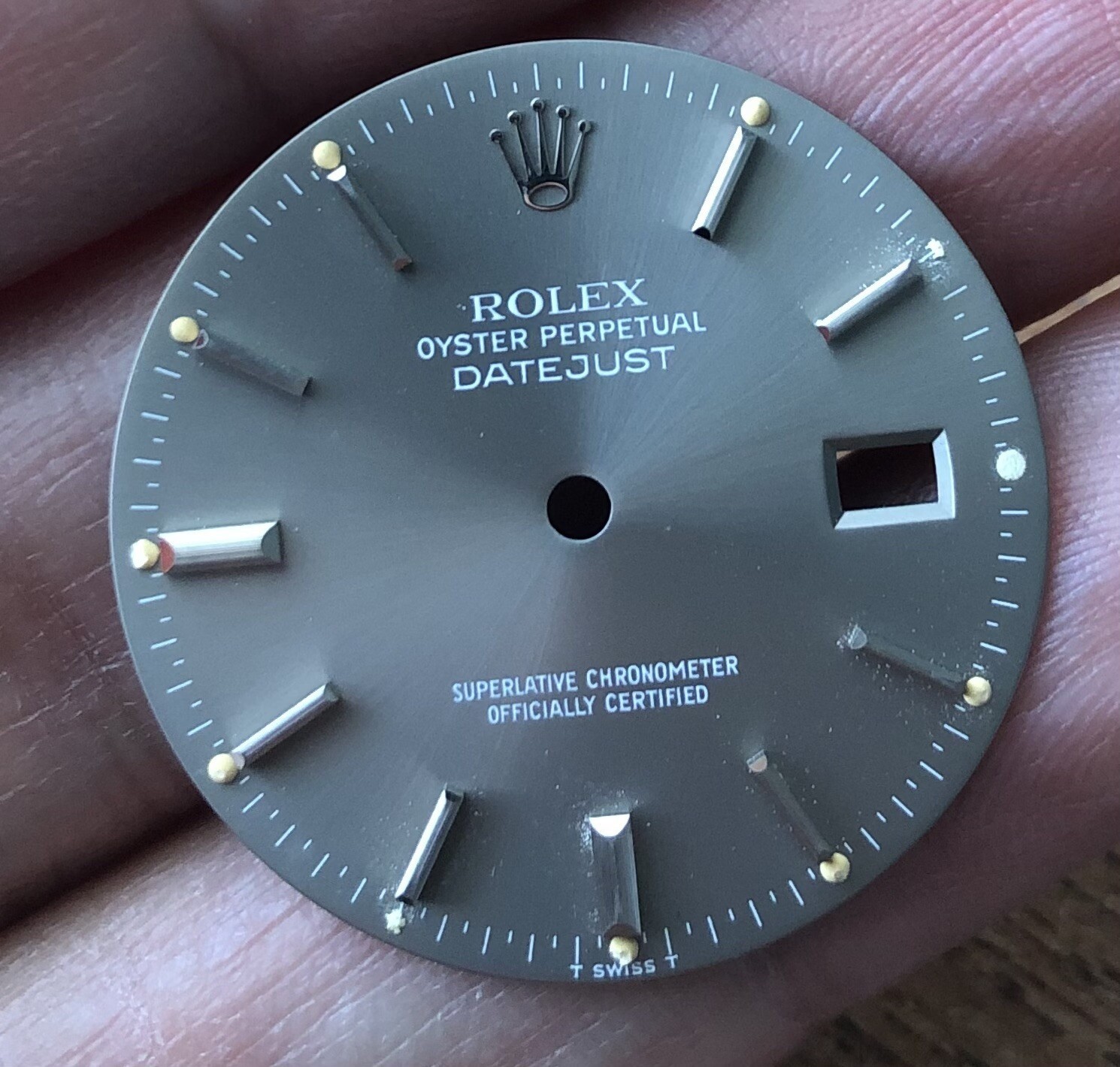 SUPERB RARE GHOST GREY TRITIUM DIAL FOR DATEJUST 16000 16200 16220 16014 16234
