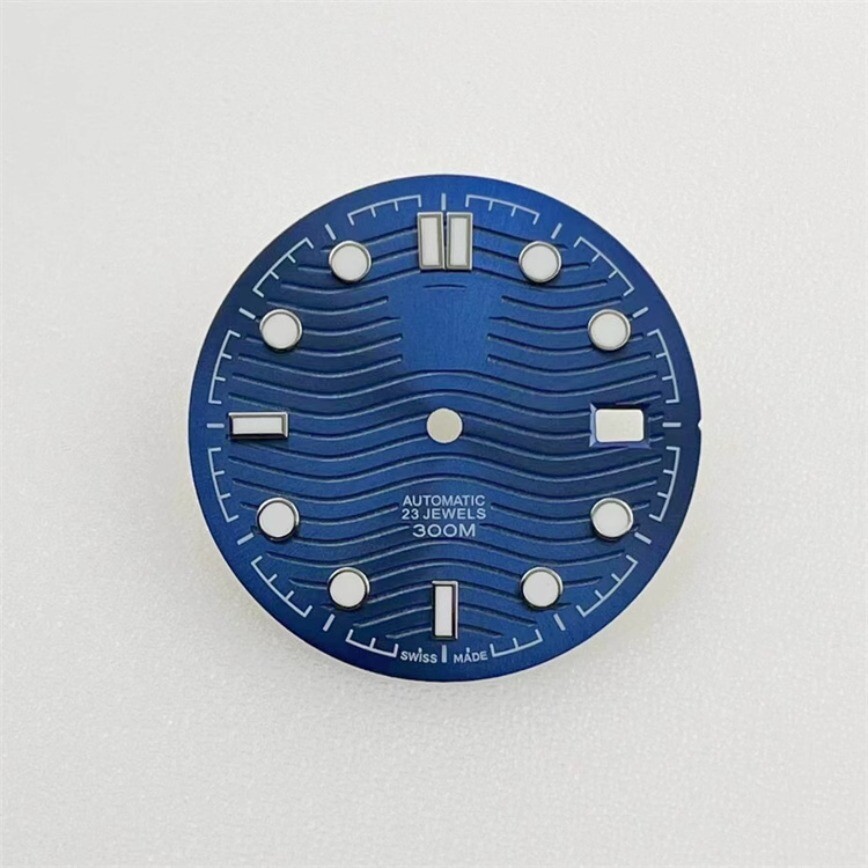 Seamaster Dial Blue-green Luminous Disk Dial 31mm for NH35/NH36 Movement