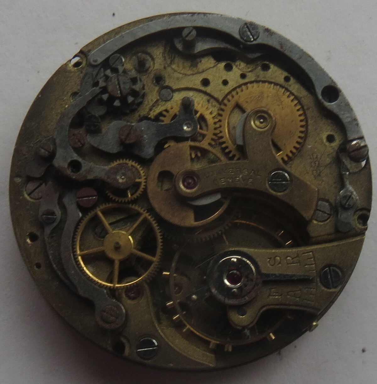Universal Geneve Chronograph mens wristwatch movement & dial cal. 285