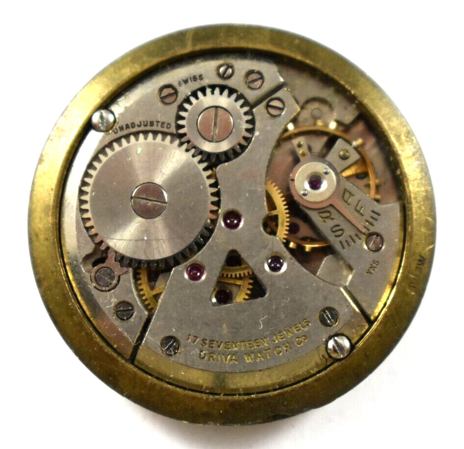 Vintage Swiss Made Driva Manual Wind 17J Wrist Watch Movement lot.qf