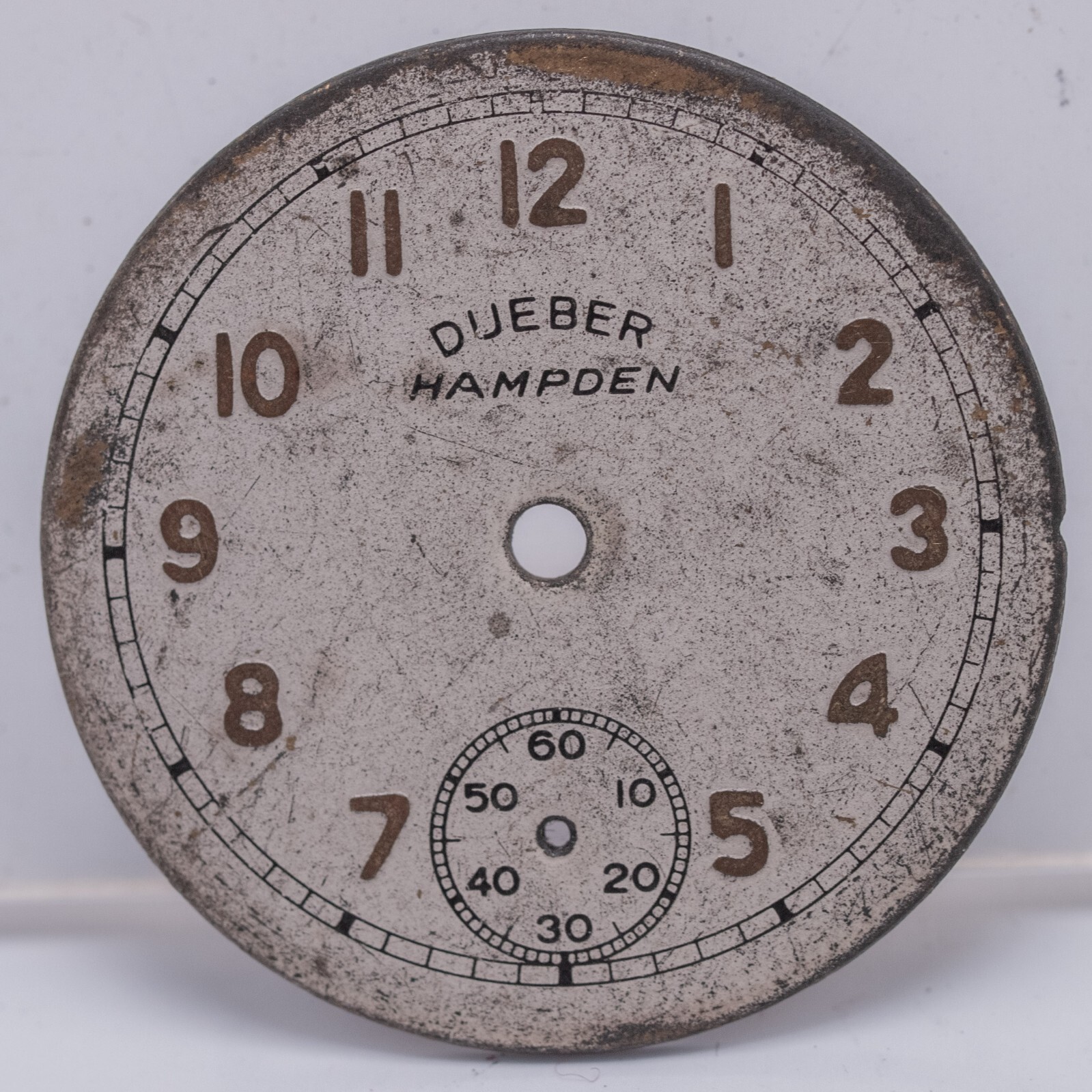 Dueber Hampden 3/0s Wrist Watch Arabic Numeral Painted Dial 26.6mm – Patina