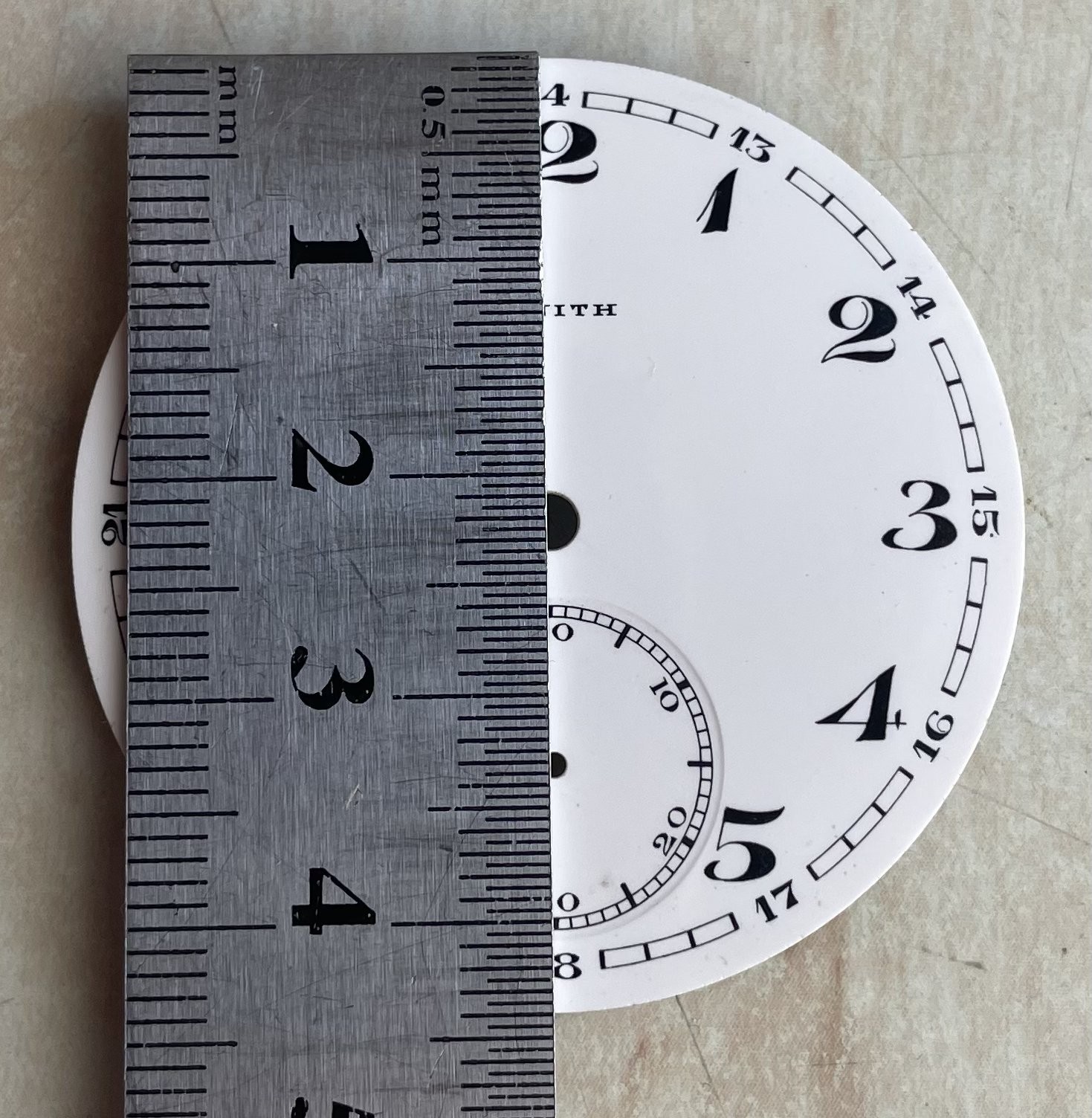 Original Swiss Antique Porcelain Dial for Pocket Watch Zenith Watch-face 44mm