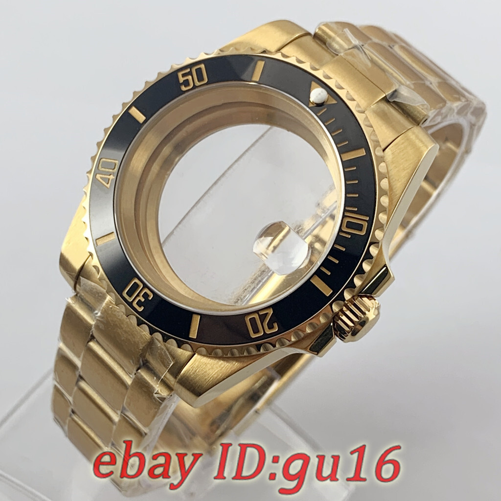 40mm Black bezel Watch Case Fit NH34 NH35 PT5000 ETA 2824/2836 Miyota82 Series