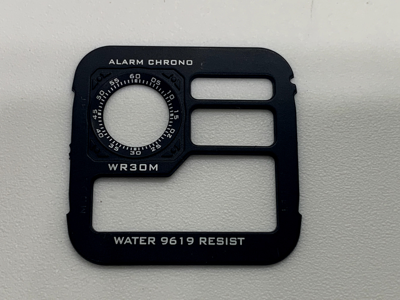 Casio Custom Black Faceplate Watch Dial Aftermarket Accessory for Projects -READ