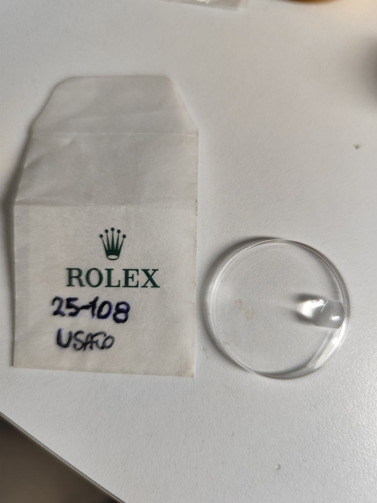 Rolex Glass 25-108 Used 6494/0 6694-0 6694-1 6694-13 Plexy ORIGINAL Used