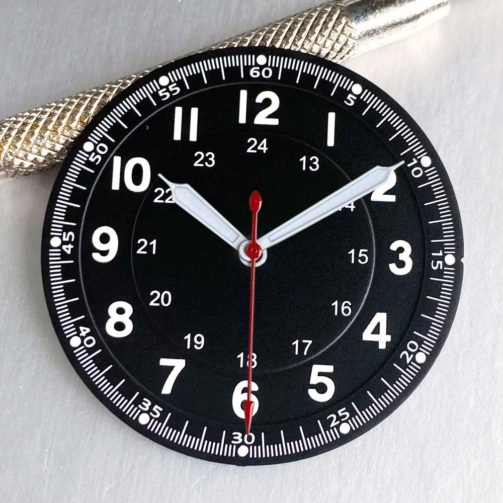 33.5mm Silver/Blue Watch Hands Fit NH35 NH36 PT5000 ETA2836 2824 DG2813 3804