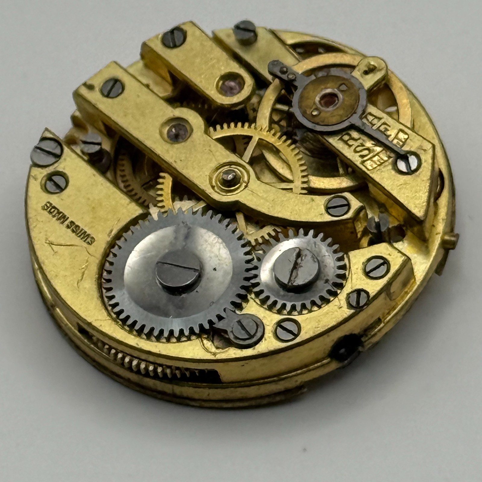 James Walker London Watch Movement Swiss Manual Wind Vintage Parts Repair 23.3mm