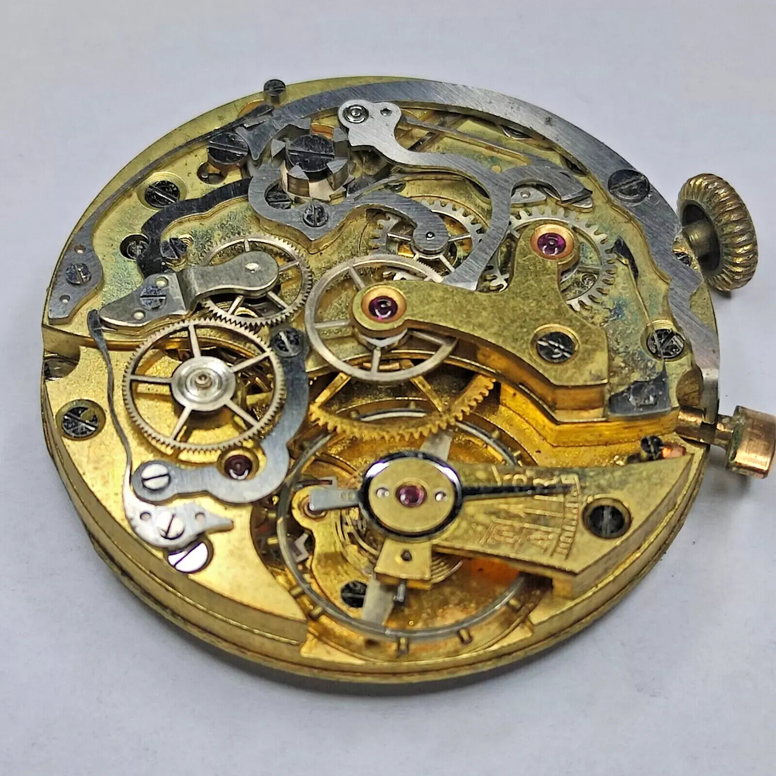 Landeron Monopusher Chronograph Watch Movement Parts Cal 2 3 15 Dial Hands Sub