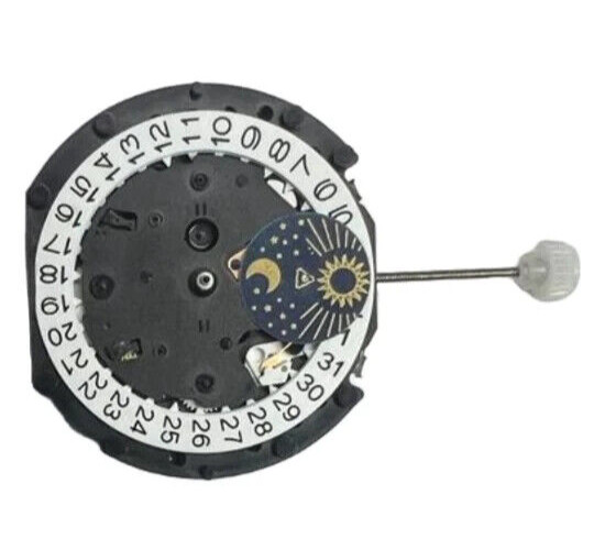 Sunon Chinese Multi Function Watch Movement PE90-05 3H and 3EYES Date At 4:30