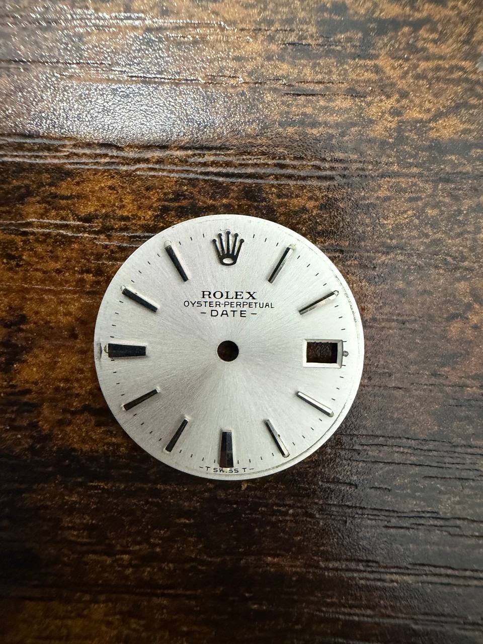 ROLEX LADIES OYSTER PERPETUAL DATE 6517 6516 6519 SILVER STICK DIAL GOOD COND