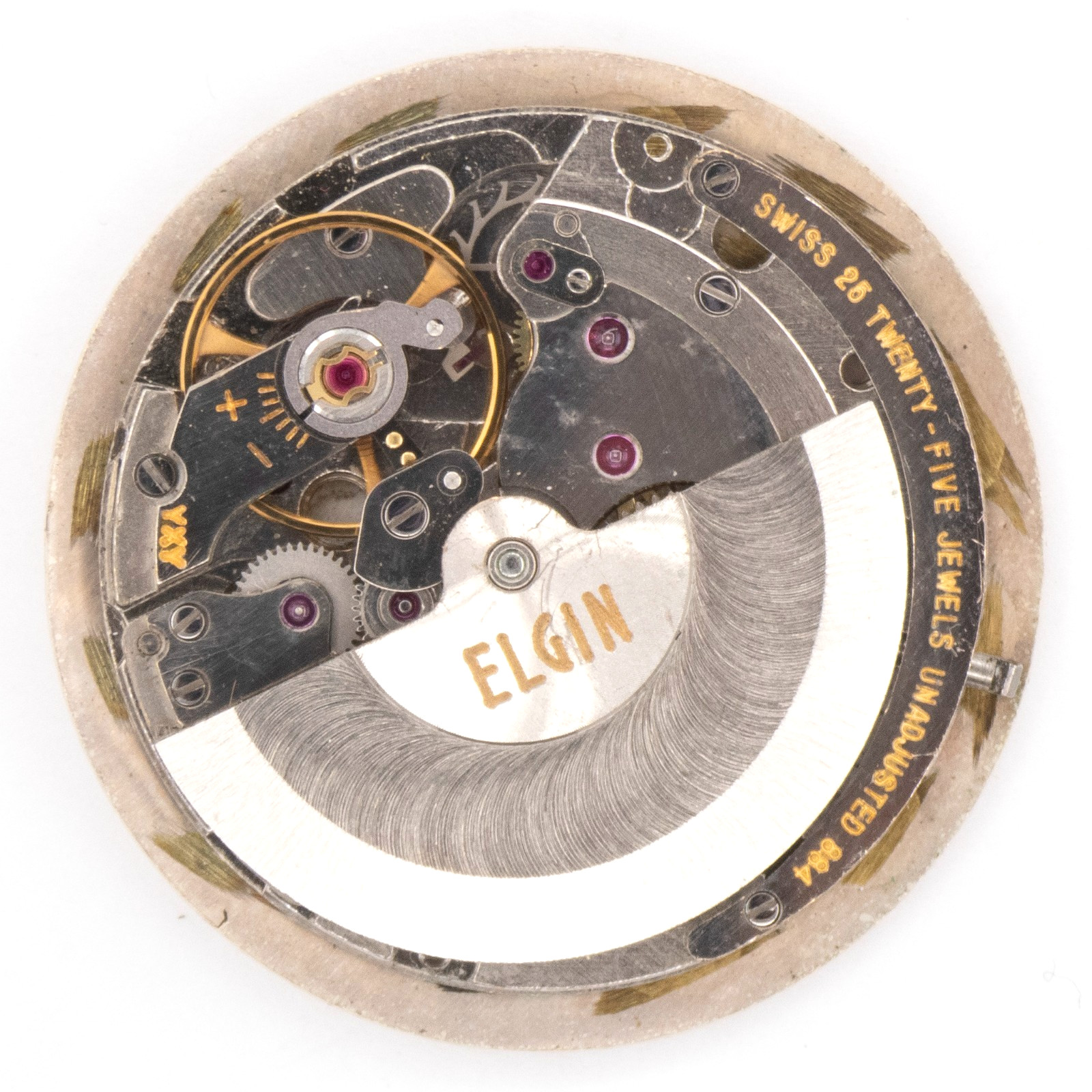 Vintage Elgin Cal. 884 / AS 1673/74 25-Jewel Automatic Wristwatch Movement, Runs