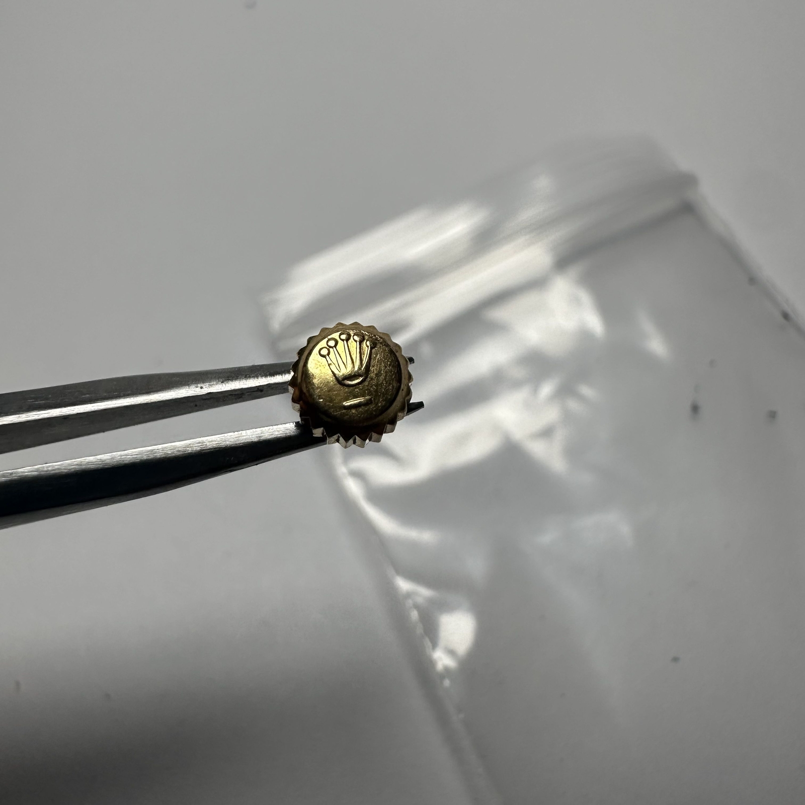 Rolex Rare Yellow Golden crown 530-8 503 8 5mm used vintage fits 5030 tube