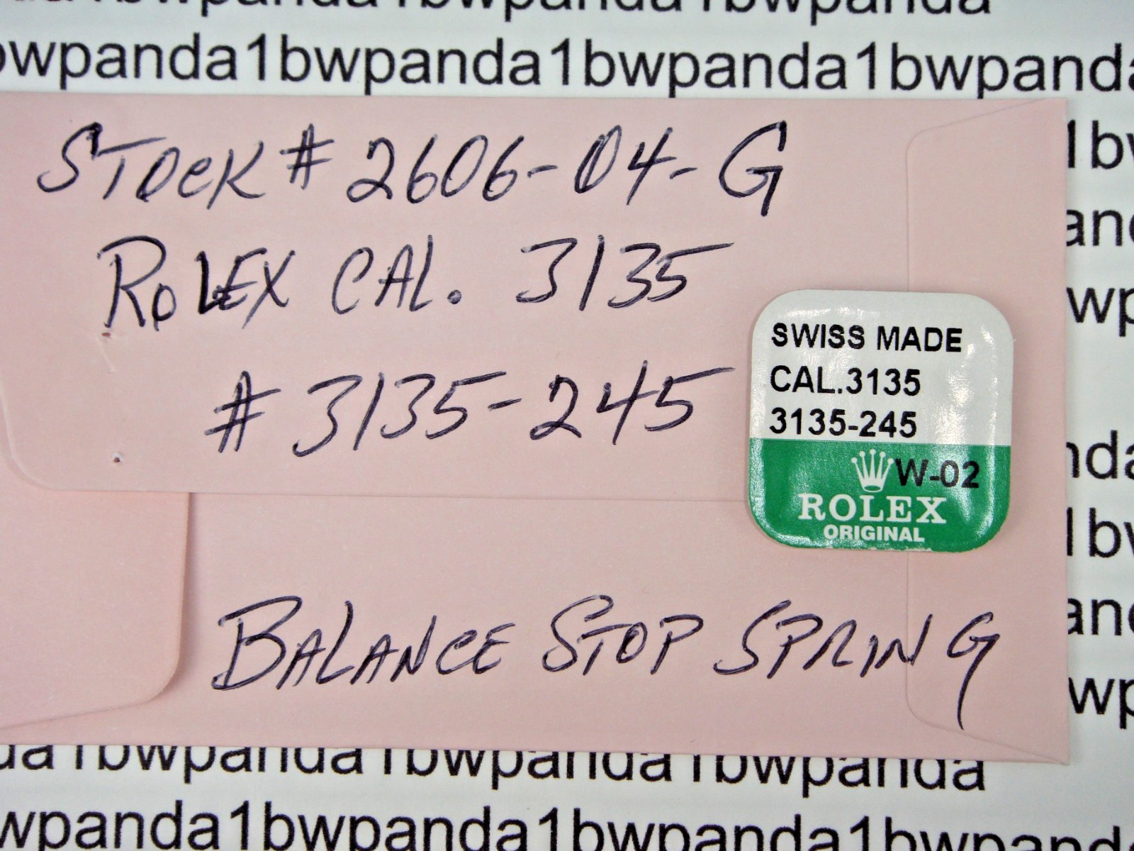 OEM Rolex 3135-245 Balance Stop Spring 3130 3135 3155 3175 3180 3186 3187=Sealed