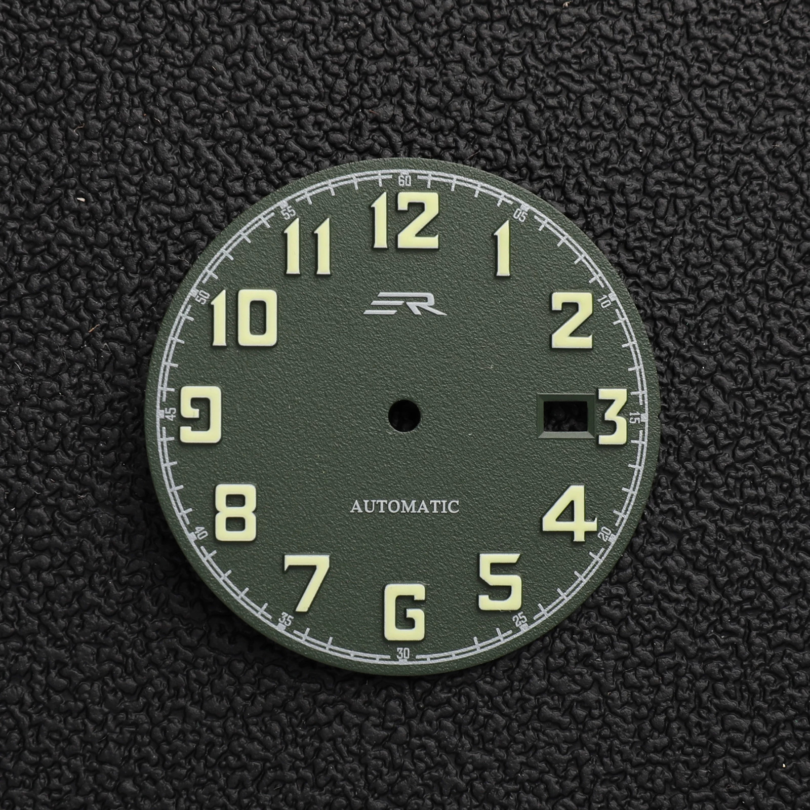 33.5mm Pilot Watch Dial Green Luminous For Nh35 Nh36 Movement Watch Accessories