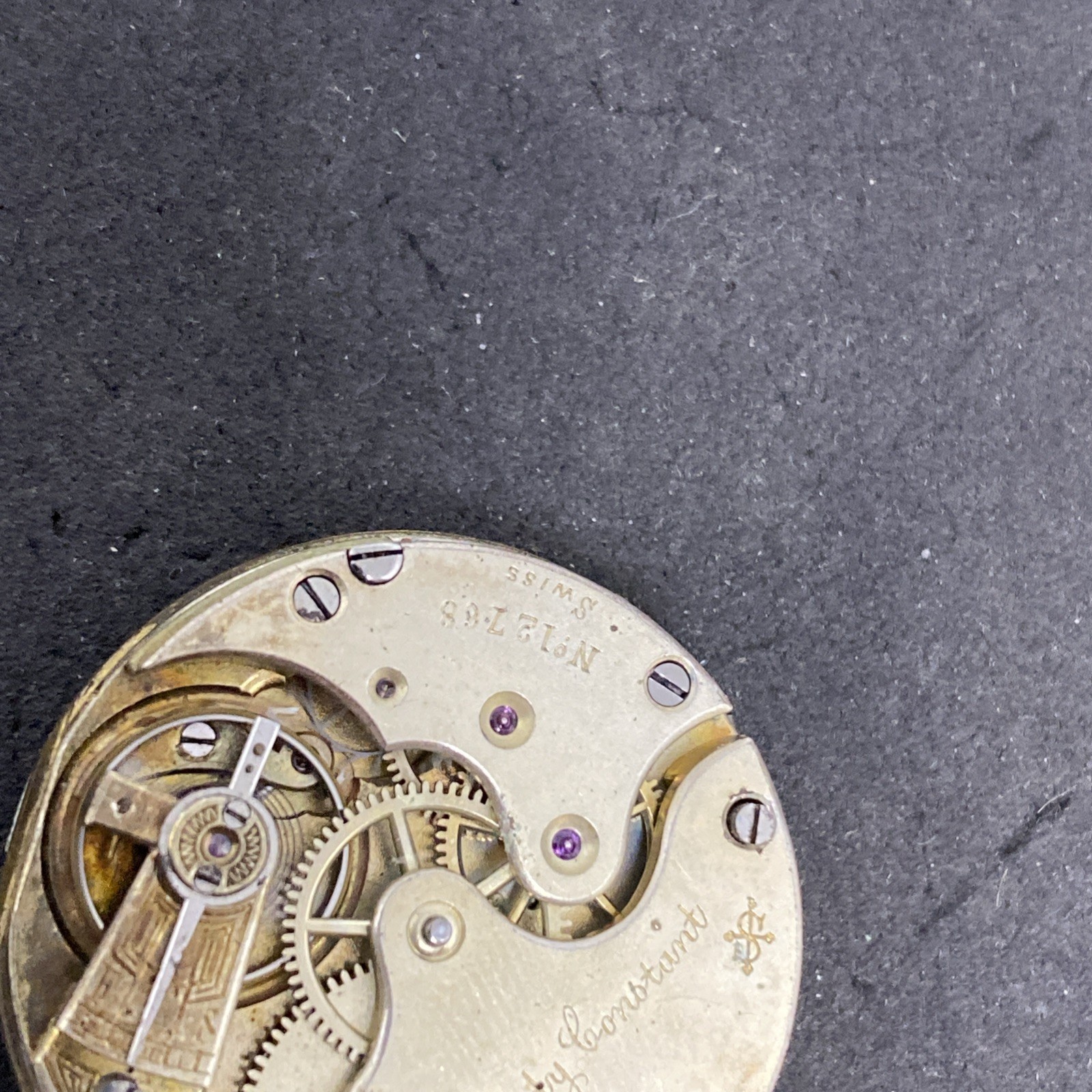 Mermod Jaccard Pocket Watch Movement Size 0s Hunter Lady Constant Ticking F8558