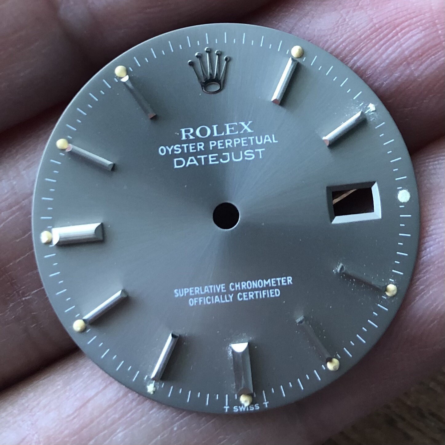 SUPERB RARE GHOST GREY TRITIUM DIAL FOR DATEJUST 16000 16200 16220 16014 16234