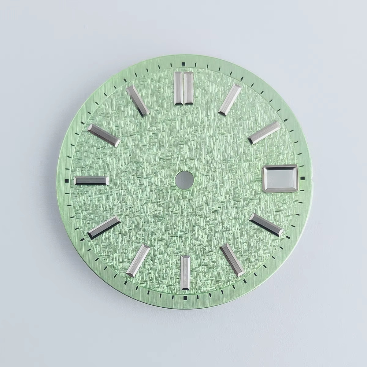 28.5Mm Silver Blue Pink Sterile Watch Dial Fit NH34 NH35 Movement Fit 3/3.8 O’Cl