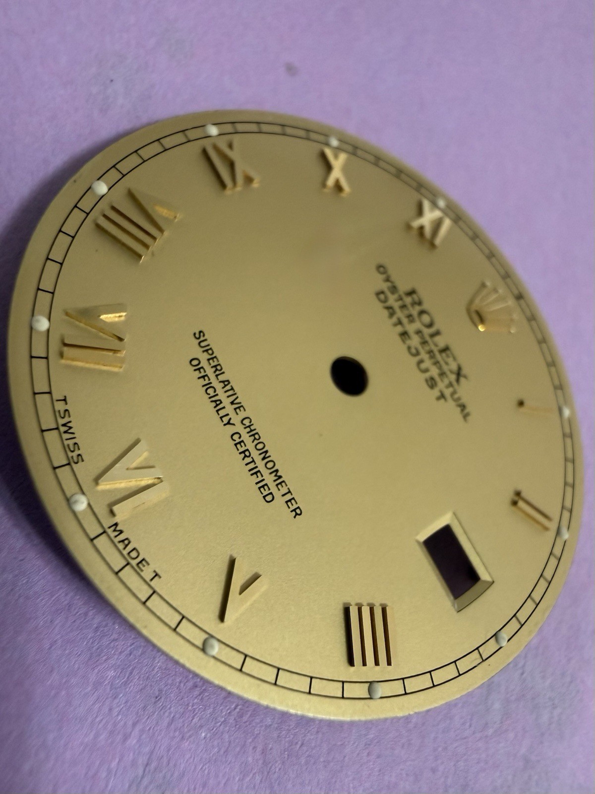 Genuine Factory Rolex Dial DateJust 36mm Champagne Roman Y 16013, 16233