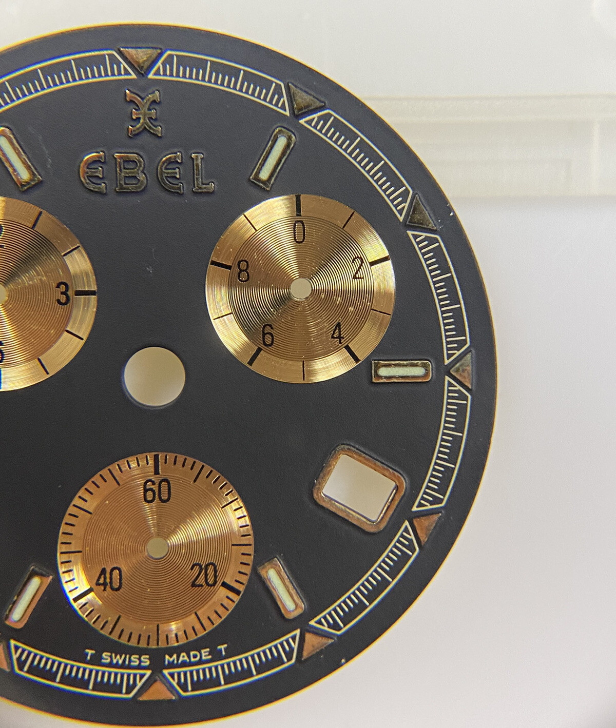 Original Ebel Sportwave E6251641 Black/Gold Chrono 30mm Dial