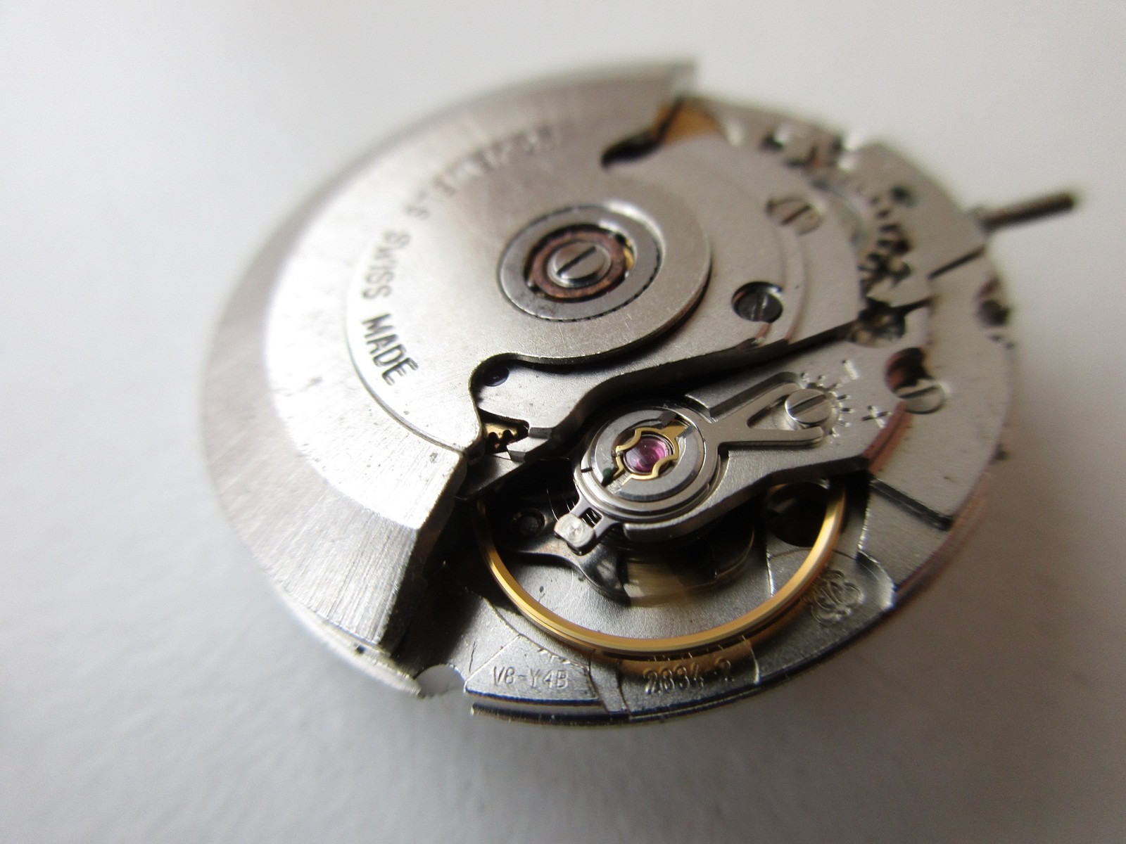 ETA cal. 2834-2 Swiss automatic watch movement – date disk only – running