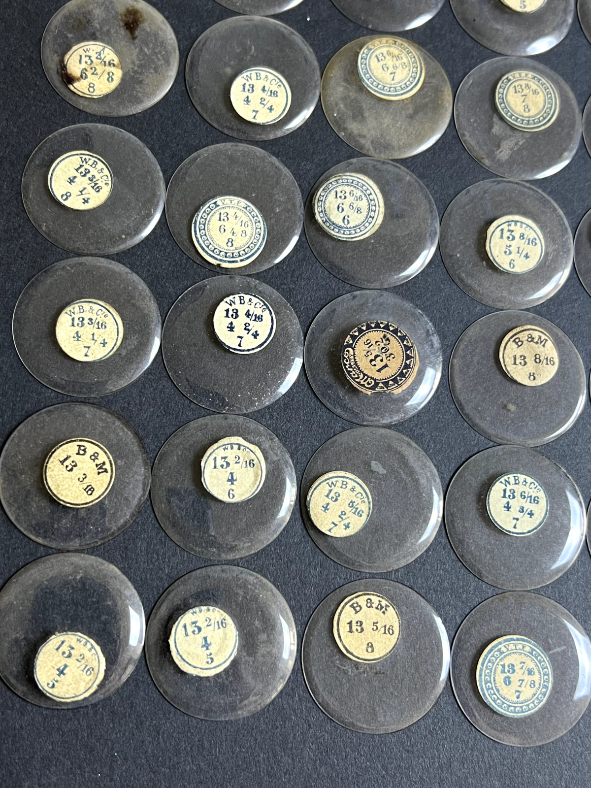 LOT OF 50 GLASS POCKET WATCH CRYSTALS SIZE 13 REPLACEMENT PARTS