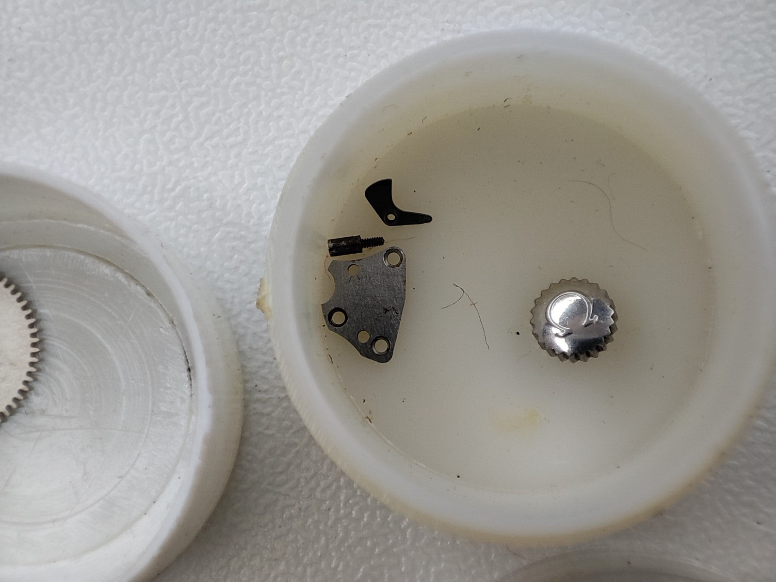 Mix watch parts OMEGA 1109 / 2401 OMEGA D.T. watchmaker crown and others