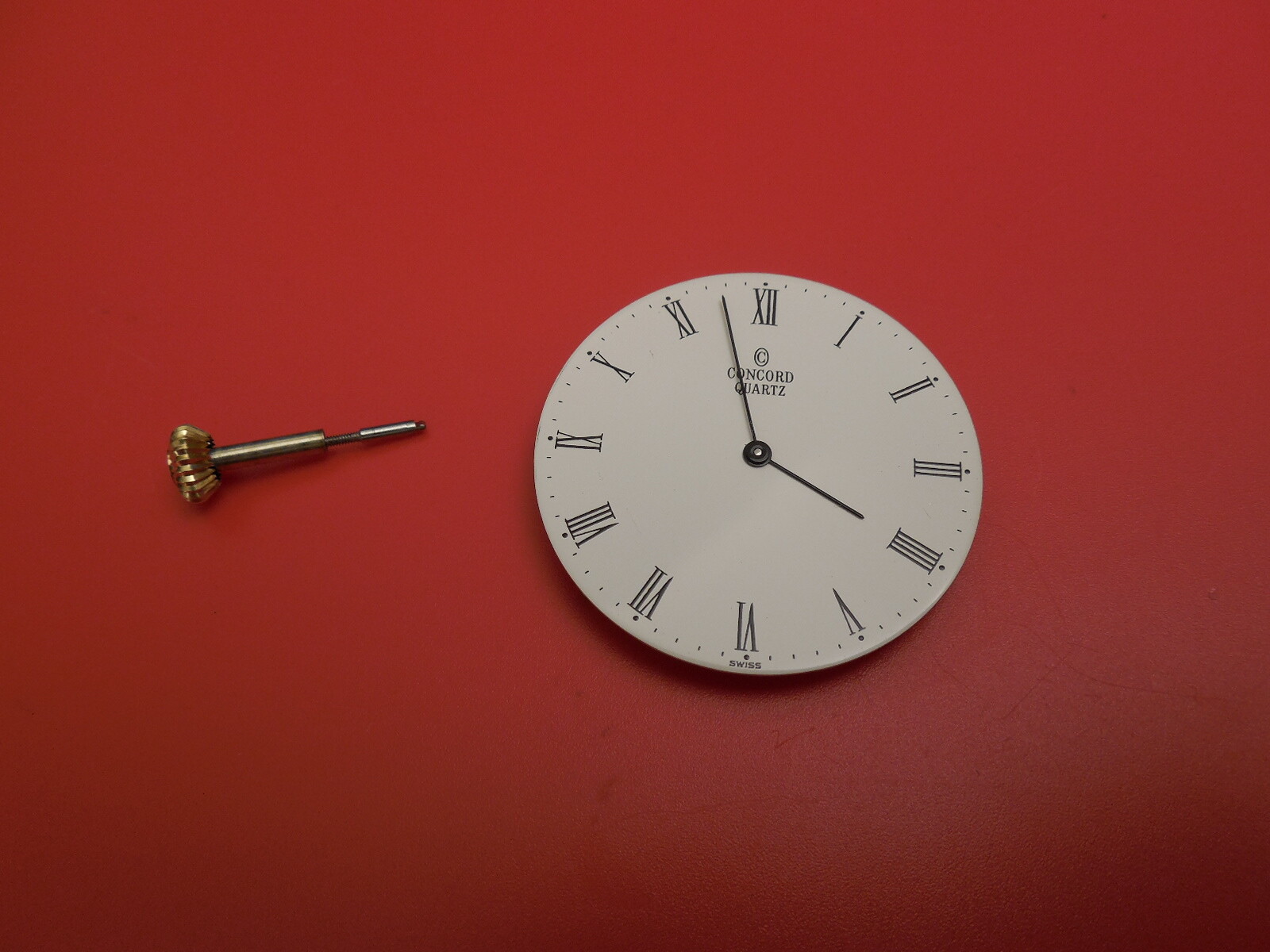 NOT WORKING CONCORD QUARTZ MOVEMENT POCKET WATCH 33MM JUMBO DIAL & HAND