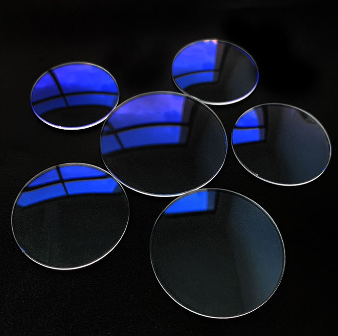1.2/1.5/2.0/2.5mm Thick Blue AR Coated Sapphire Watch Glass Crystal 21-40mm