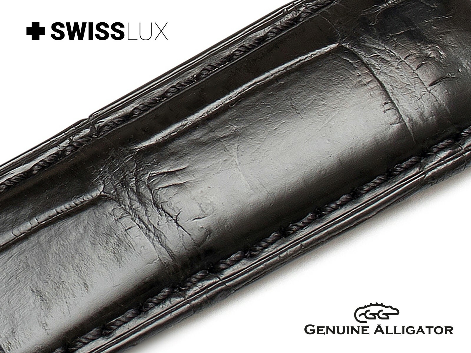 Alligator Curved Ends For GRAND SEIKO Watch Crocodile Leather Strap Band Clasp