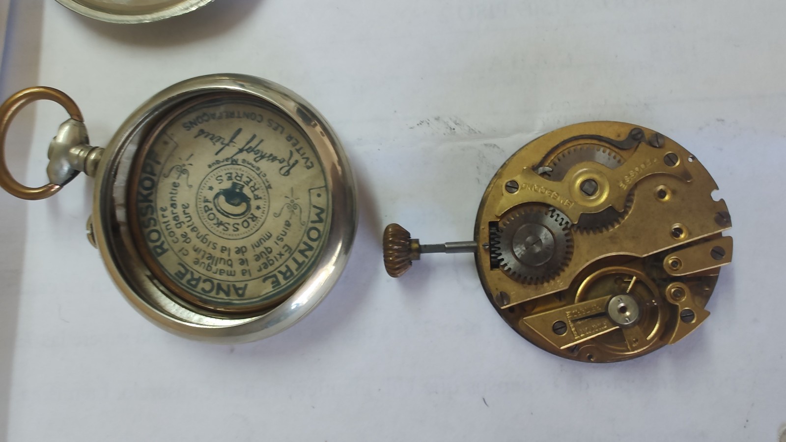 Antique Roskopf Patent Wille Frères Watch Parts Lot – Movements Dials Cases