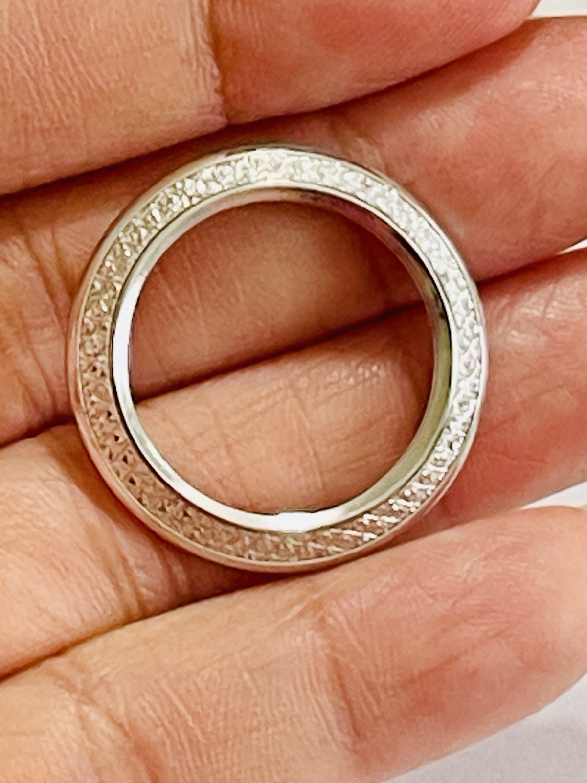 SILVER DIAMOND CUT GUCCI BEZEL FOR VINTAGE GUCCI BEZEL WATCH 1100L 1200L 11/12.2