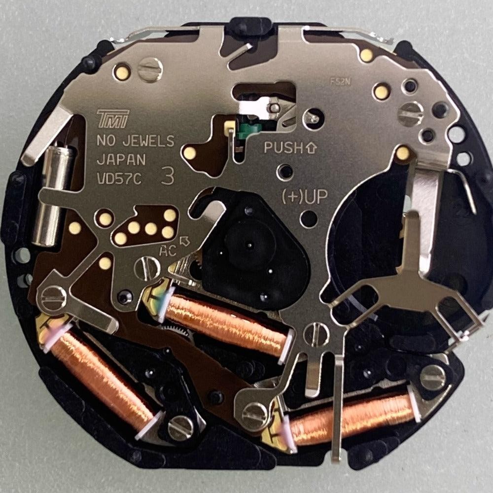 Japan Made Epson VD57C High Cannon Pinion HCP3 Quartz Movement Date At 3
