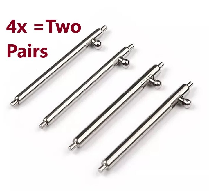 QUICK RELEASE Spring bars, 316L Stainless Steel, 1.8mm Heavy Duty, 20mm 22mm