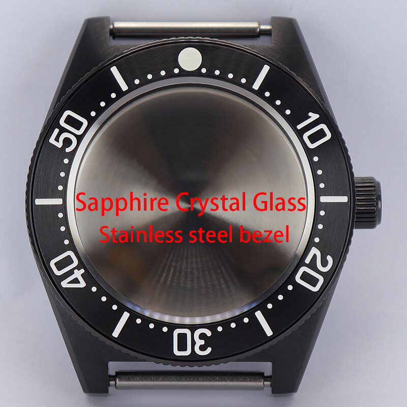 40.5mm Stainless Steel PVD Watch Case Ceramic Bezel For Seiko Nh35 Nh36Movement